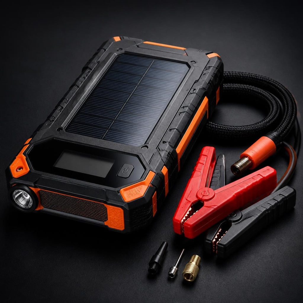 6-in-1 Multi-Function Solar Jump Starter & Air Compressor & Power bank