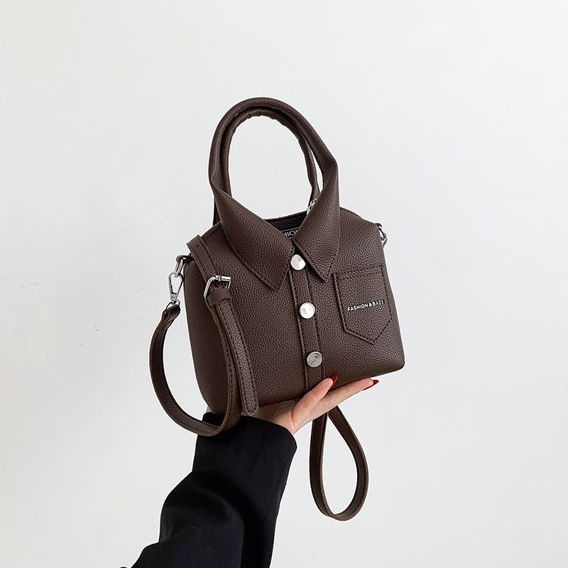 3D button-down shirt design shoulder Purse