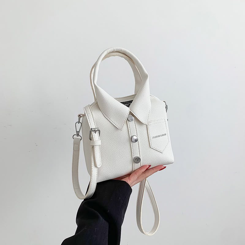 3D button-down shirt design shoulder Purse