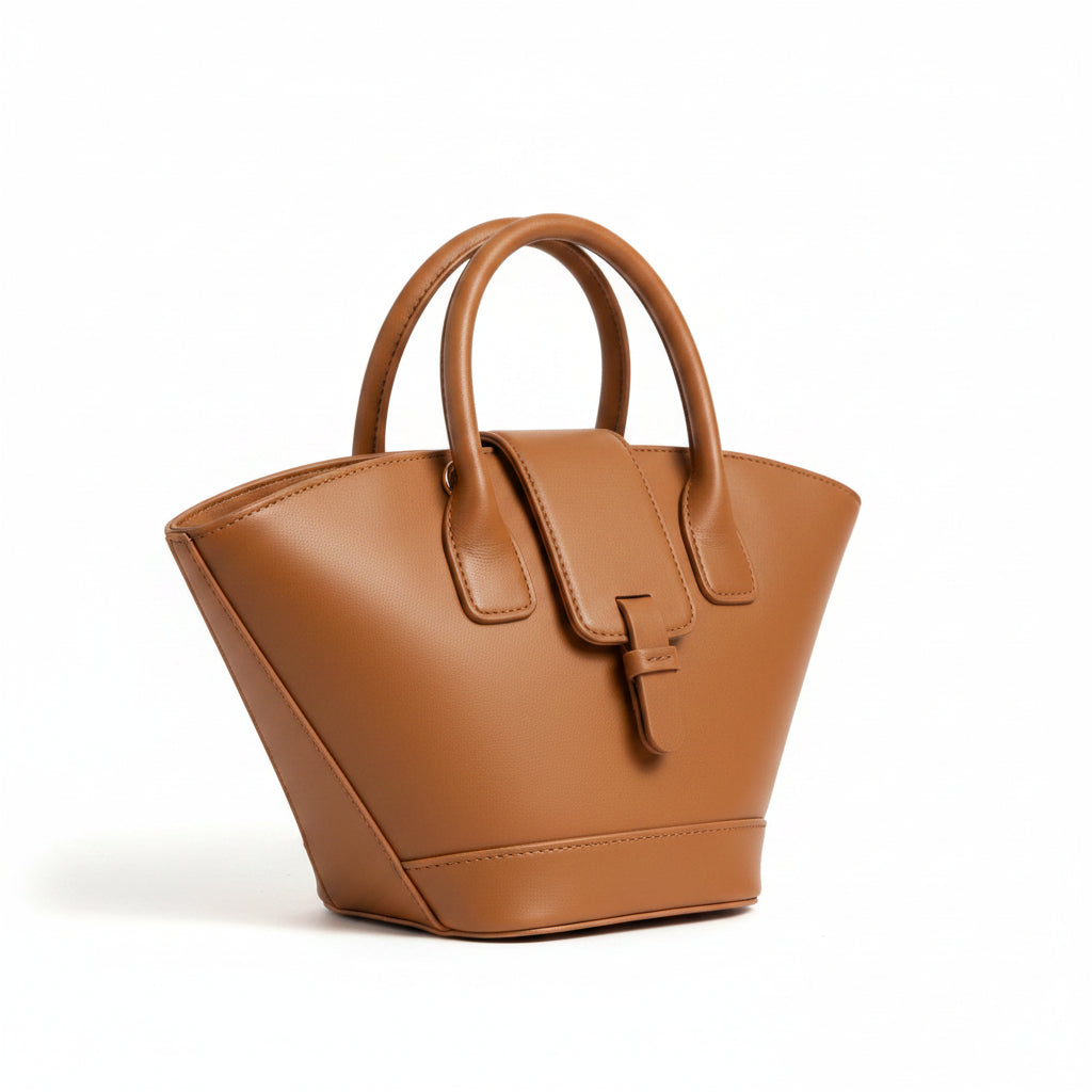 Mini Sculptural Fan-Shape Mini Tote & Shoulder Bag