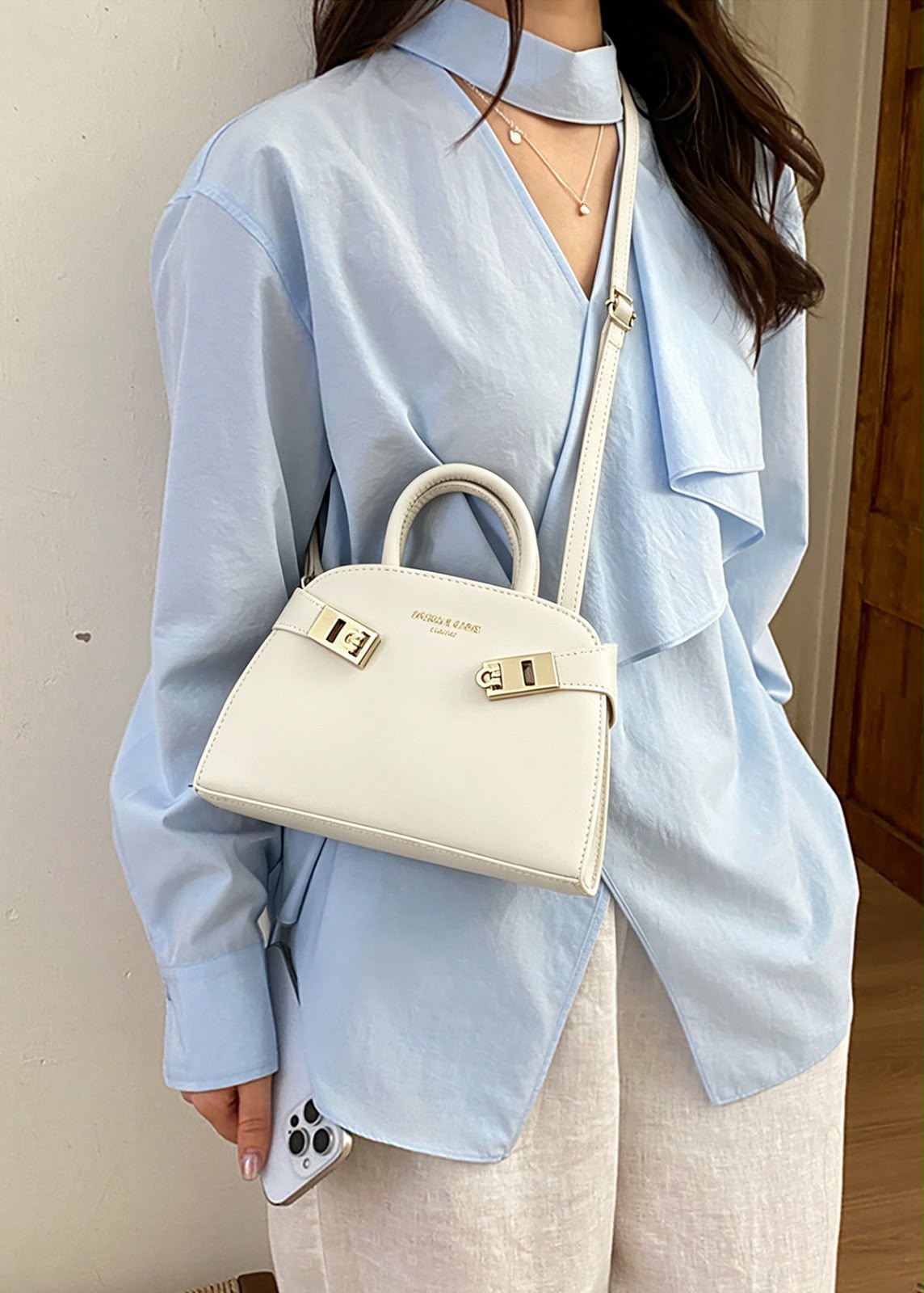 PU Leather Shell Handbag