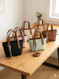 Pebbled mini tote bag