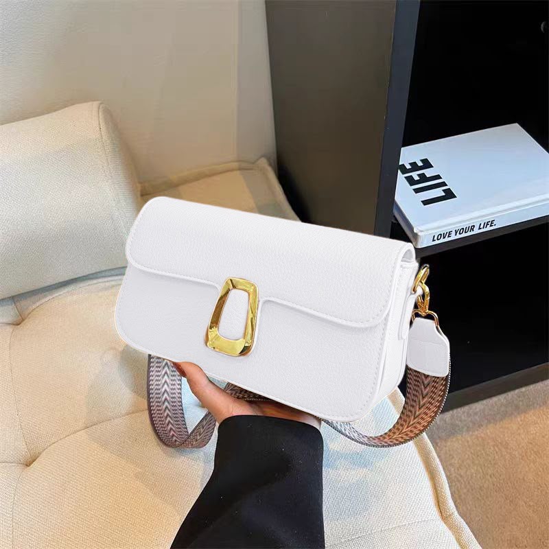 Stylish faux-leather shoulder bag