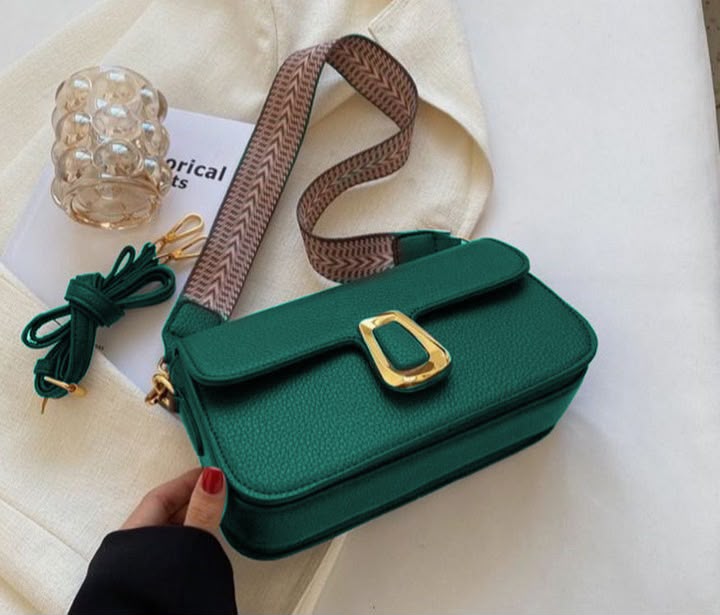 Stylish faux-leather shoulder bag