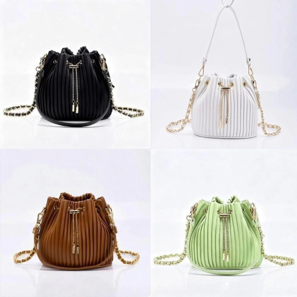 Mini Pleated bucket bag