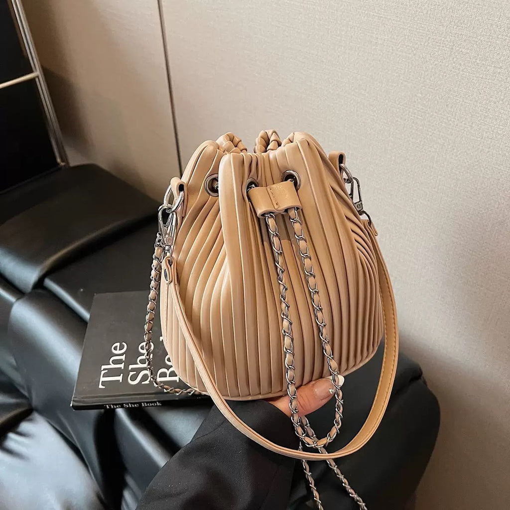 Mini Pleated bucket bag