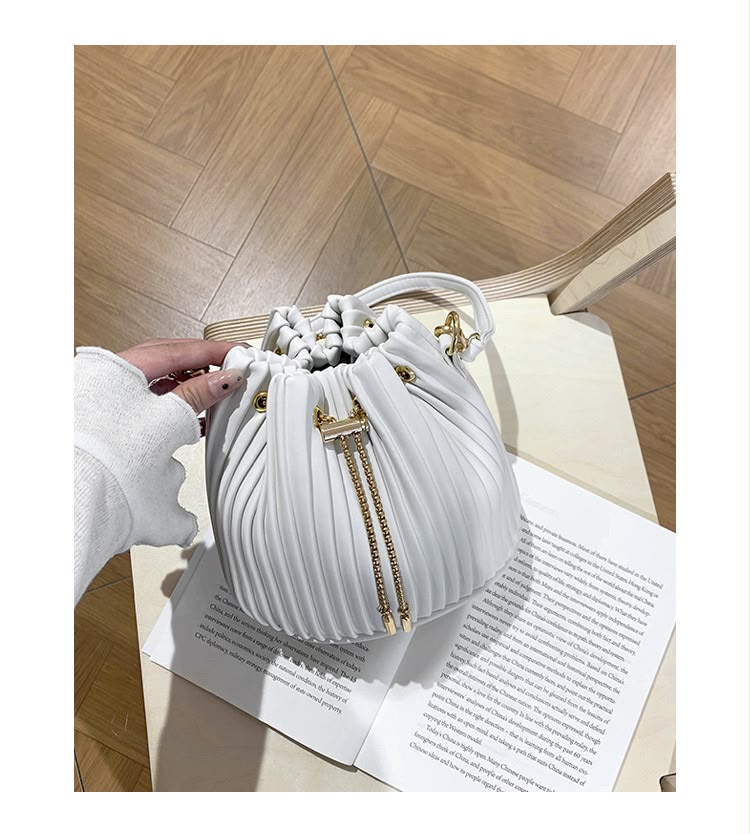 Mini Pleated bucket bag
