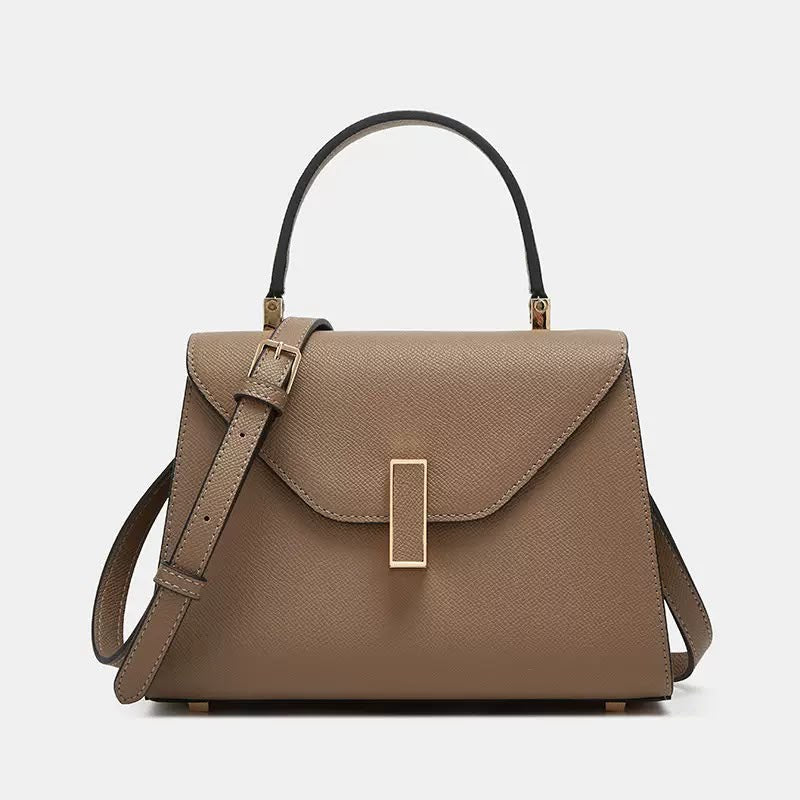 Structured trapezoid silhouette bag