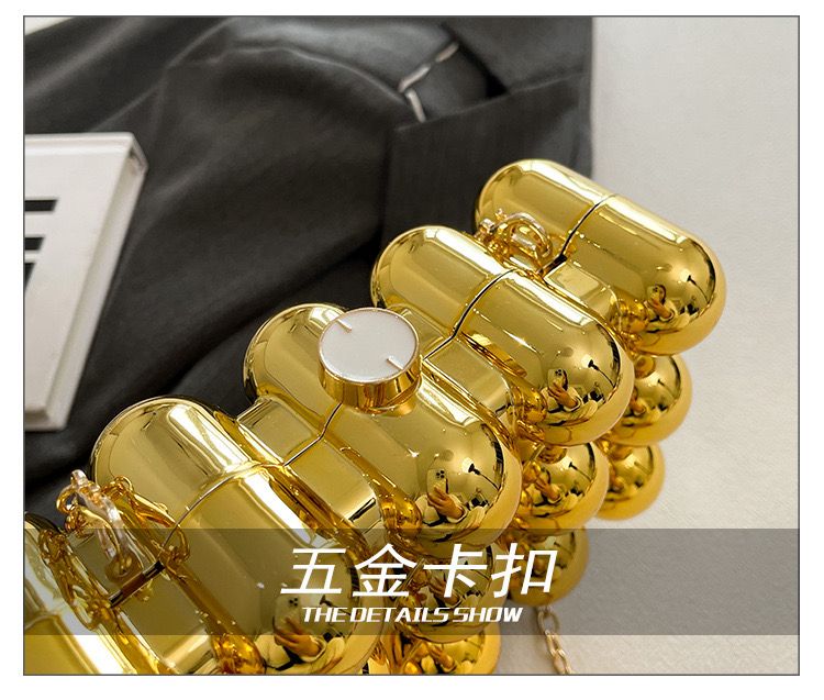 Acrylic bubble box clutch handbag