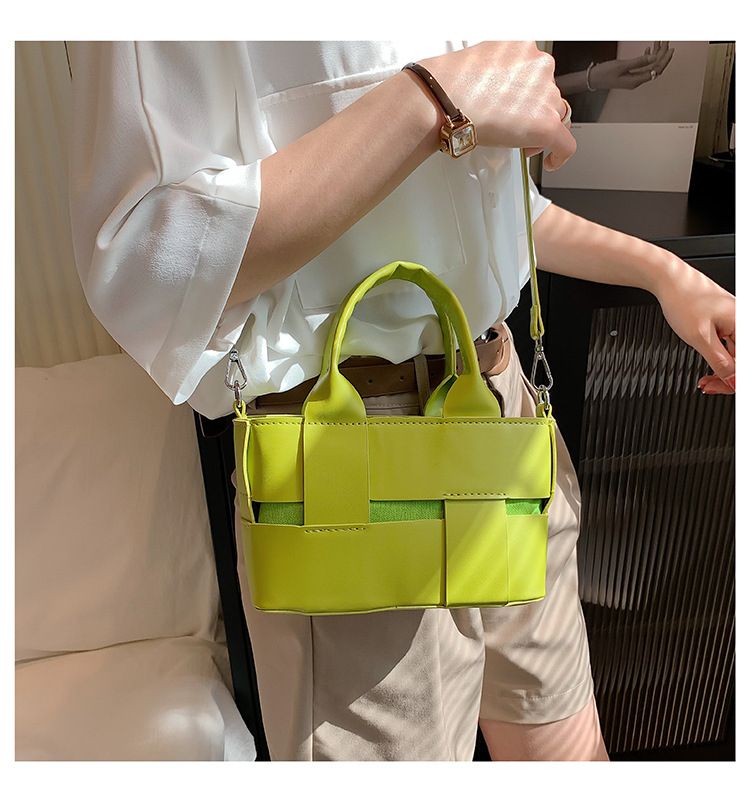 Woven mini tote bag